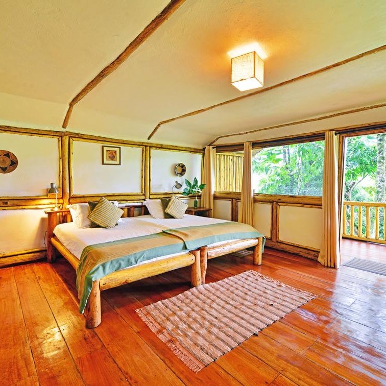 Double bedroom at Bwindi lodge